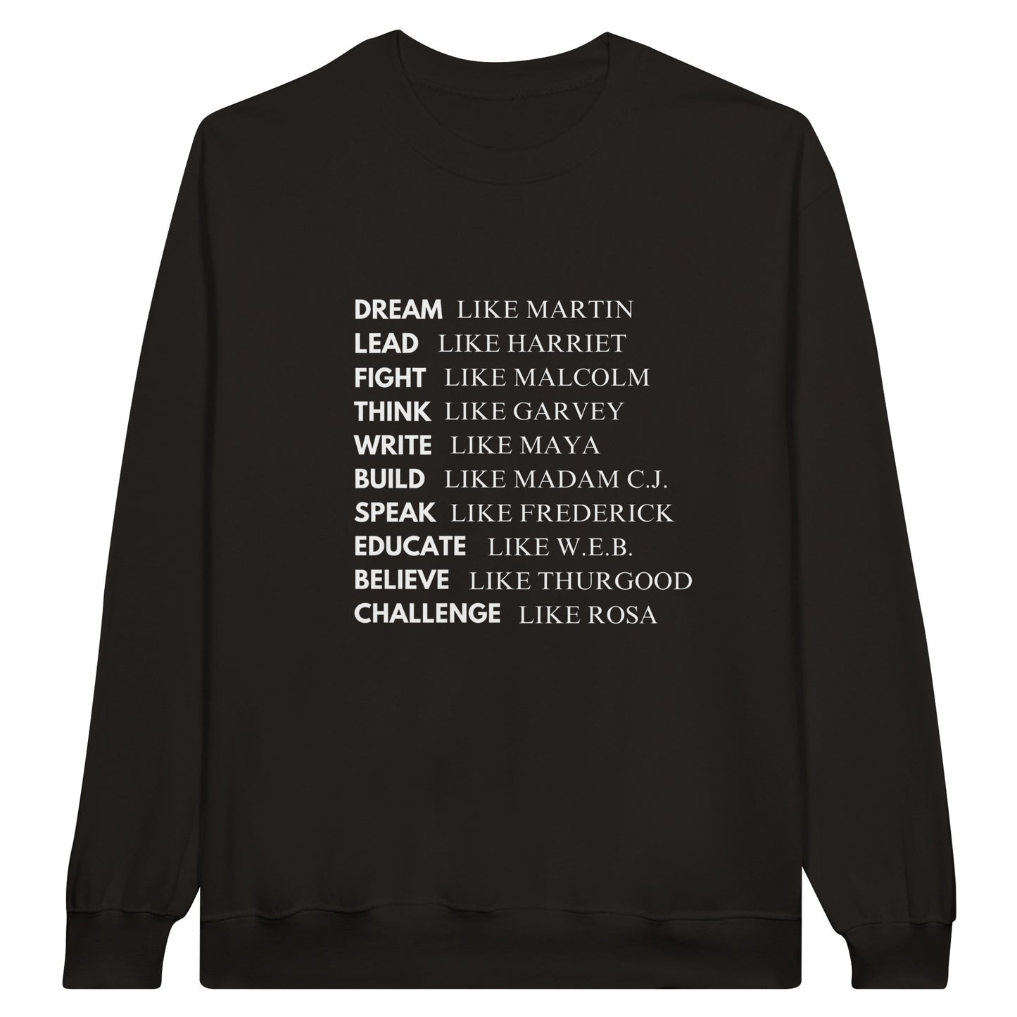 Black History Sweatshirt, White Letters (15 colors) - SALE! 20% Off at Checkout