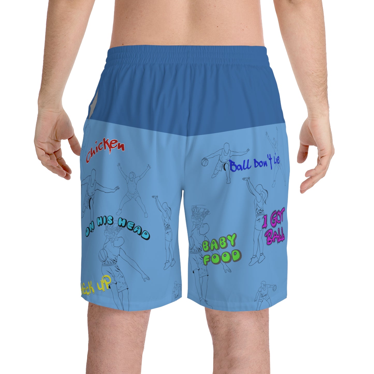 Men's Shorts - Baller Talk That Talk Blue 2-tone