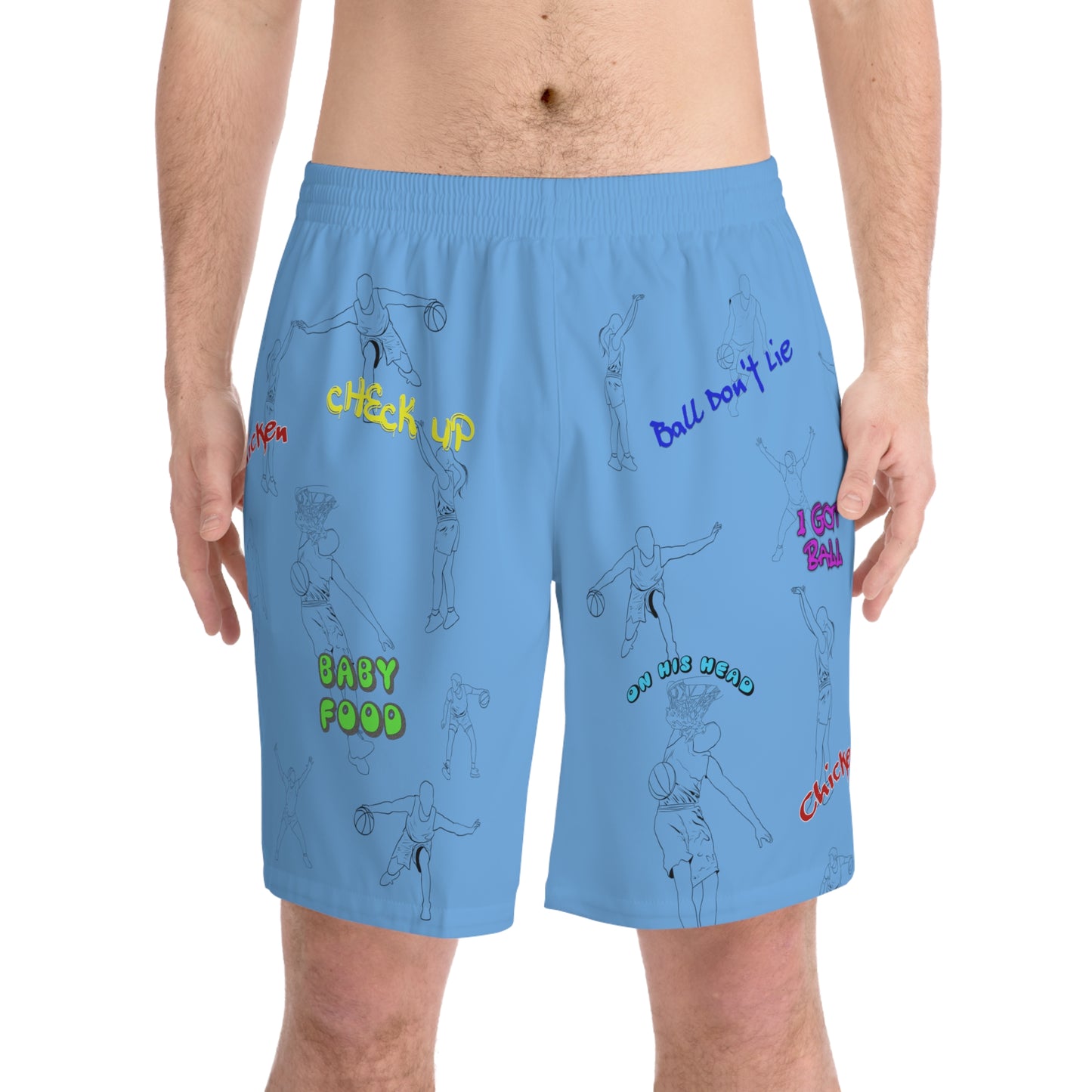 Men's Shorts - Baller Talk That Talk Blue 2-tone