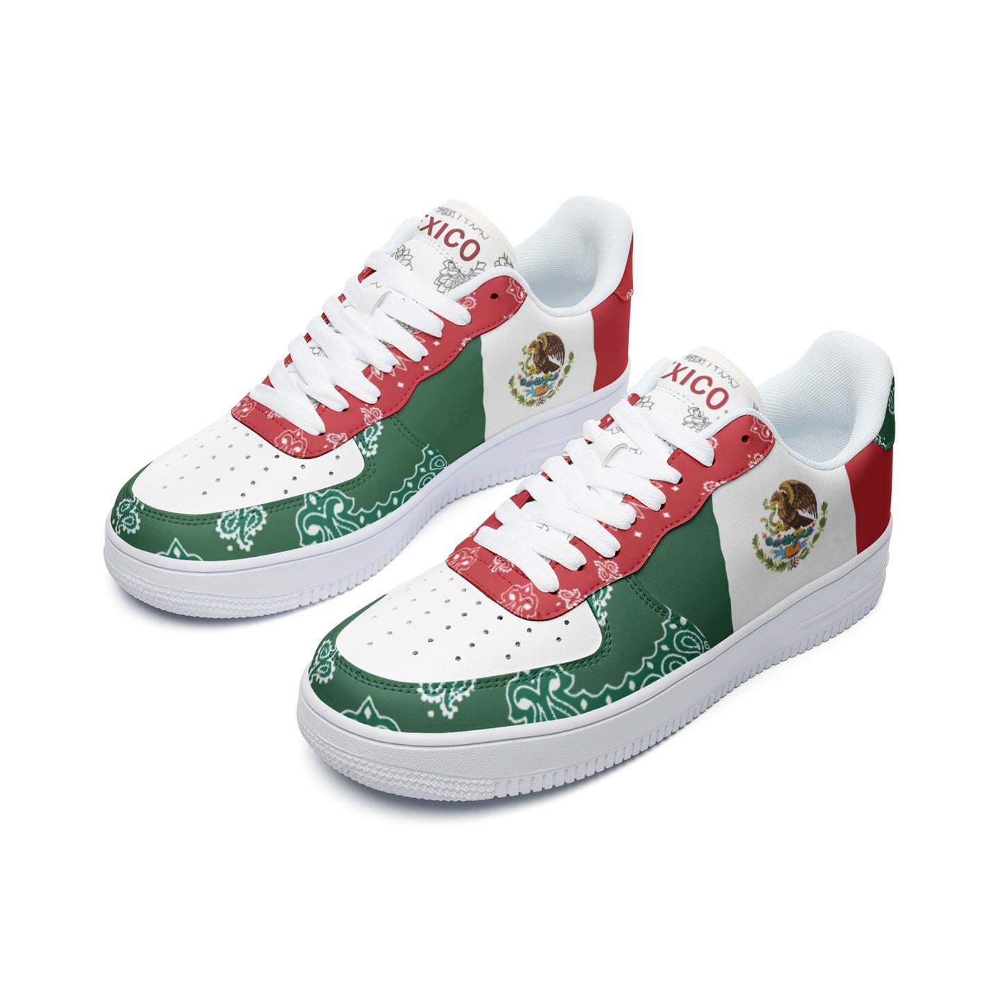 Mexico Flag AF1-Inspired Sneaker - Green Bundle