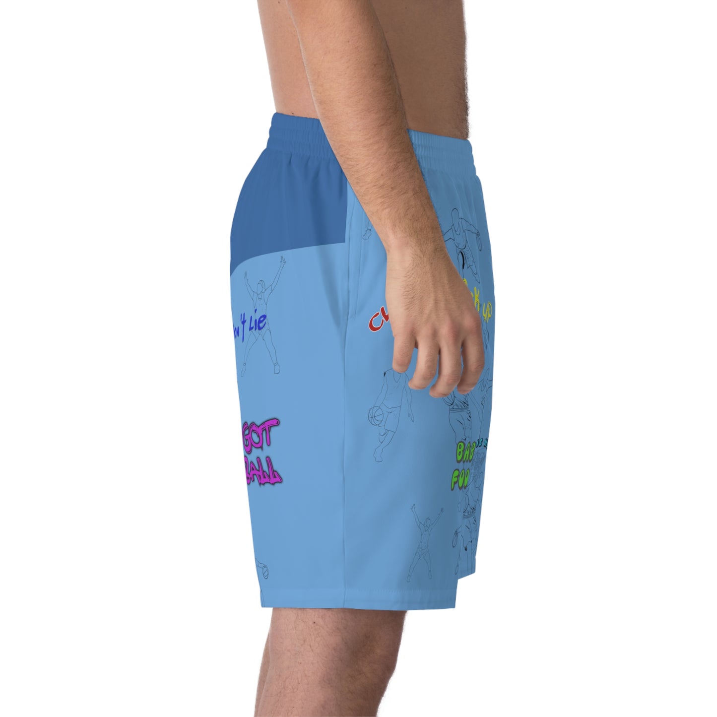 Men's Shorts - Baller Talk That Talk Blue 2-tone