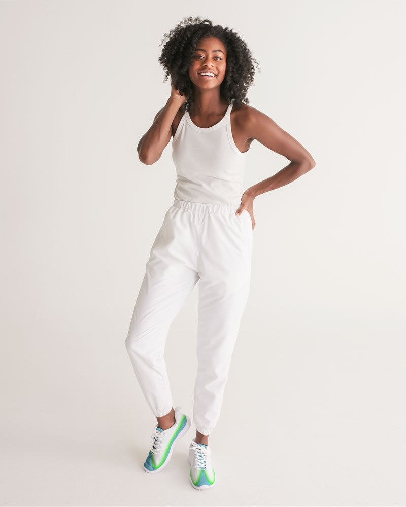 Widow's Peak Pillow Sneakers for Women - Blue and Neon Green