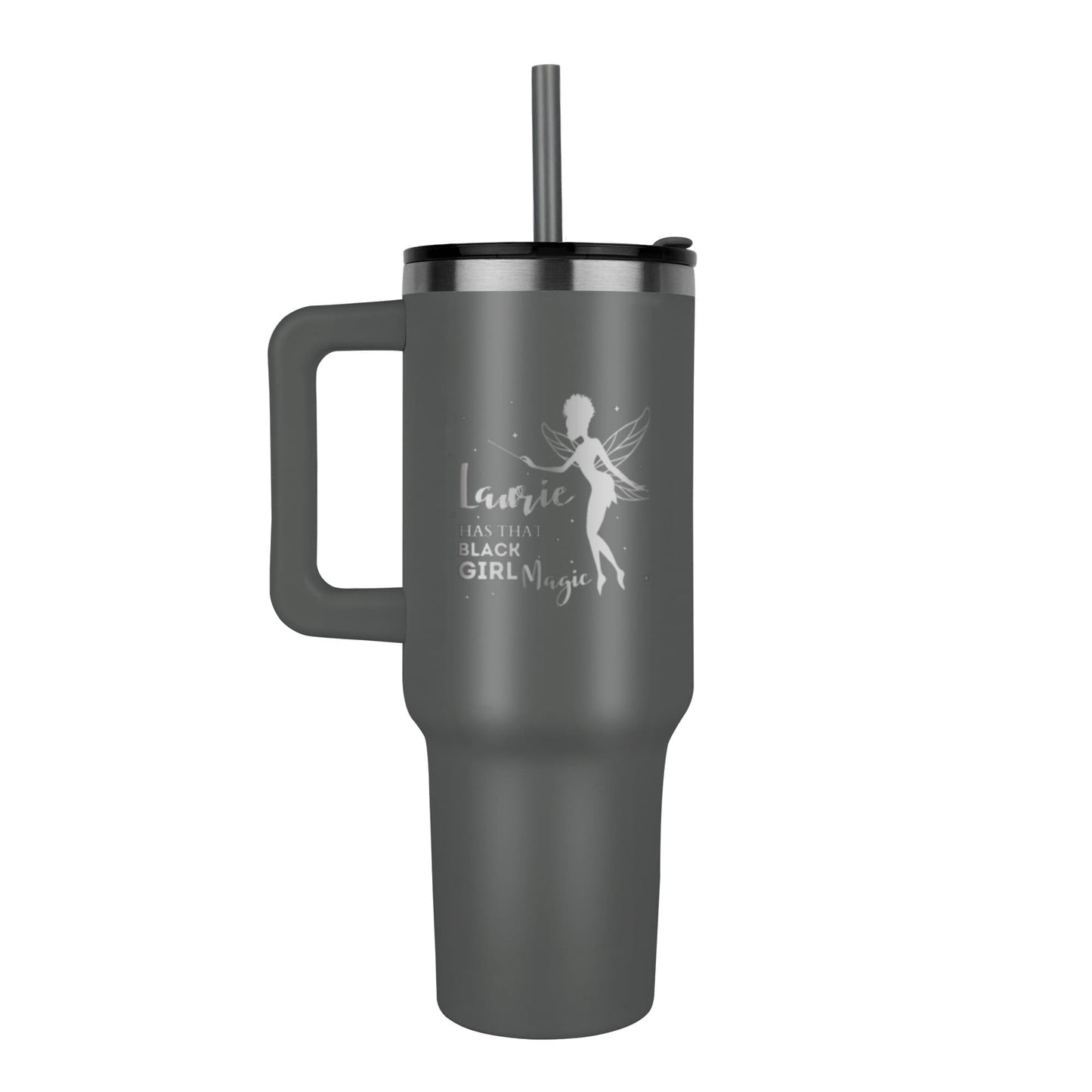 Black Girl Magic™ 40oz Engraved Tumbler — Personalized Stainless Steel Keepsake