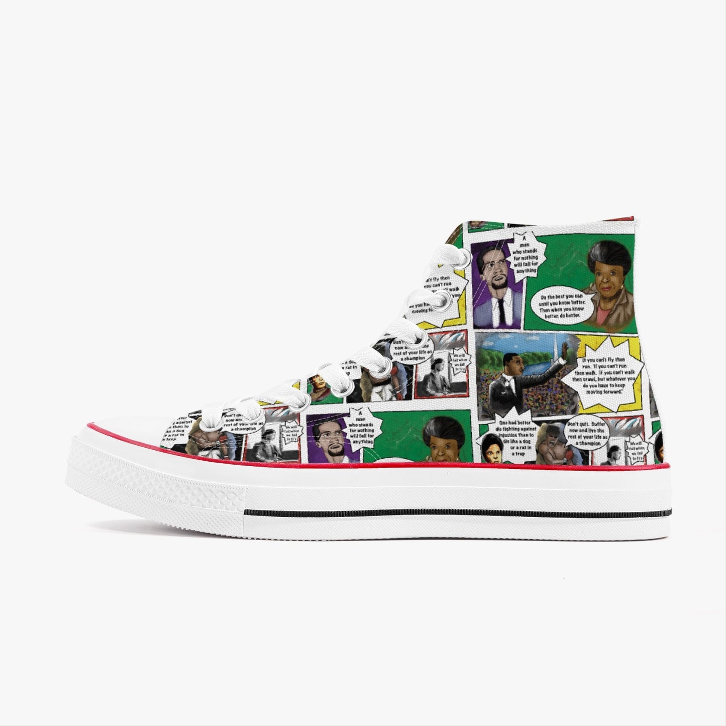 Black History Heroes High-Top Canvas Shoes