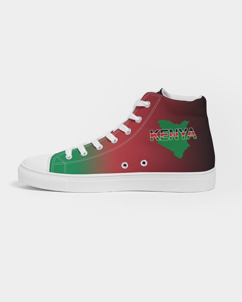 Kenya Flag Women's Hightop - White