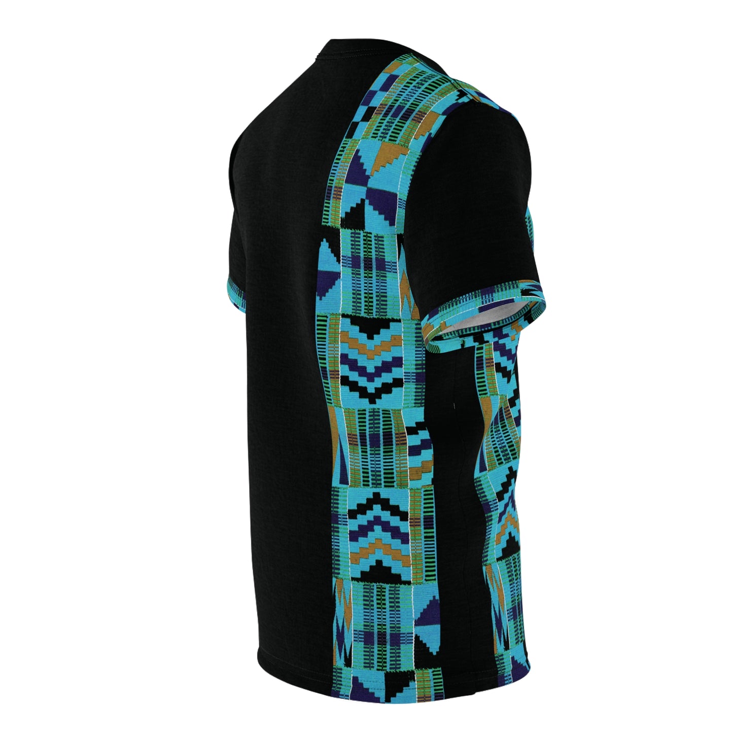 Kente African Print Deluxe Top - Turquoise