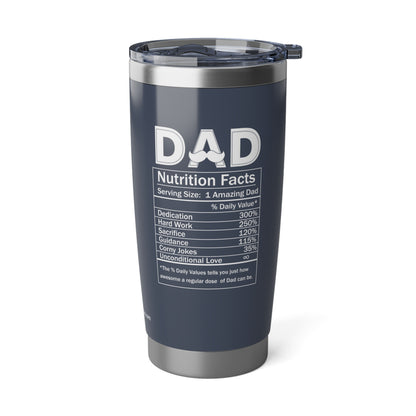 Personalized Dad Nutrition Facts Tumbler