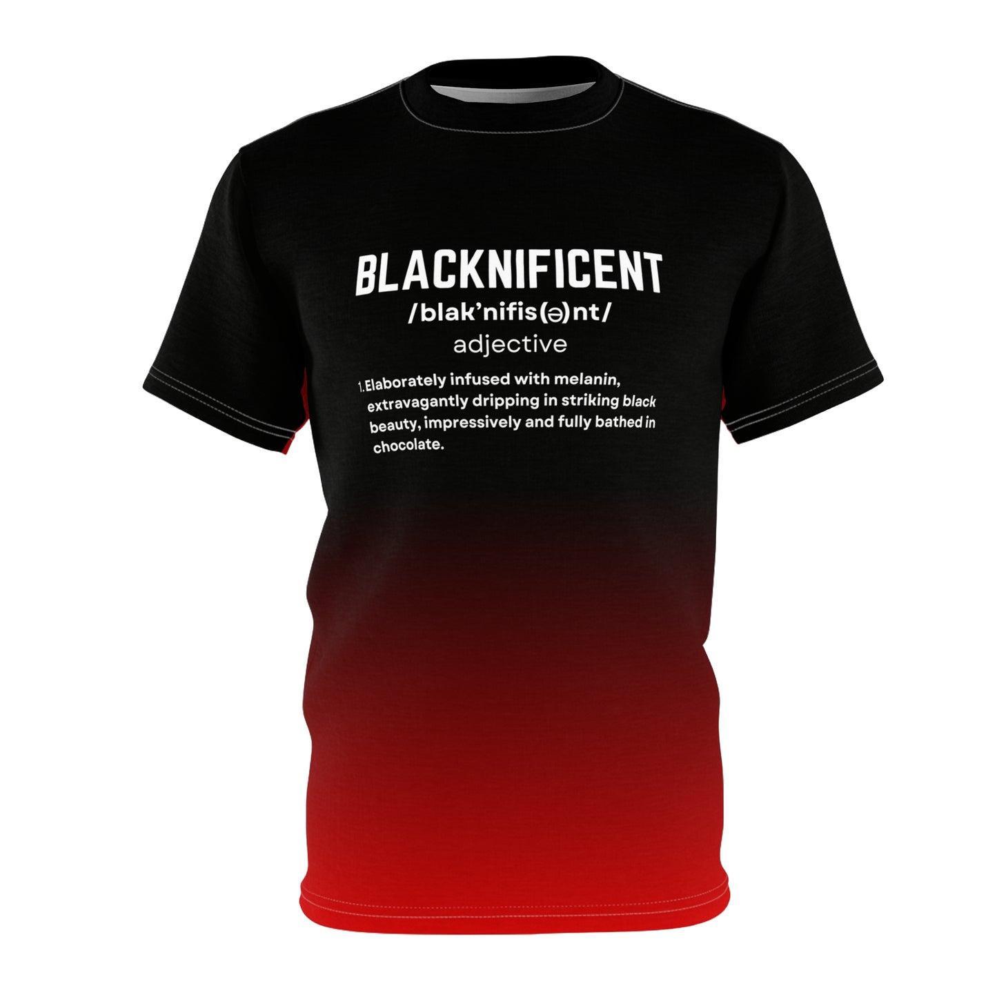 BLACKNIFICENT Definition Shirt - RED | Black Excellence Statement Tee | Black History Month Apparel | Melanin Pride Unisex Shirt