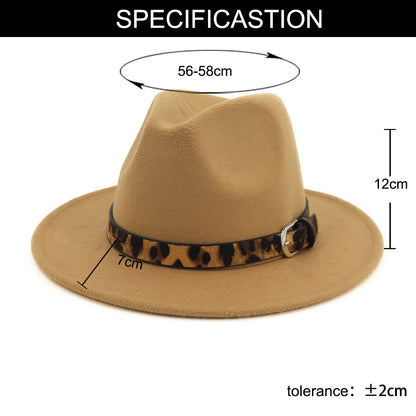 Fedora hat -  Leopard Belt