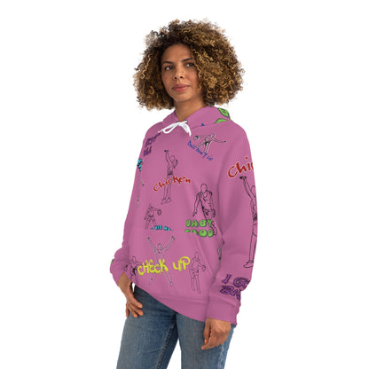 Baller Talk That Talk All-Over-Print Fashion Hoodie - Pink