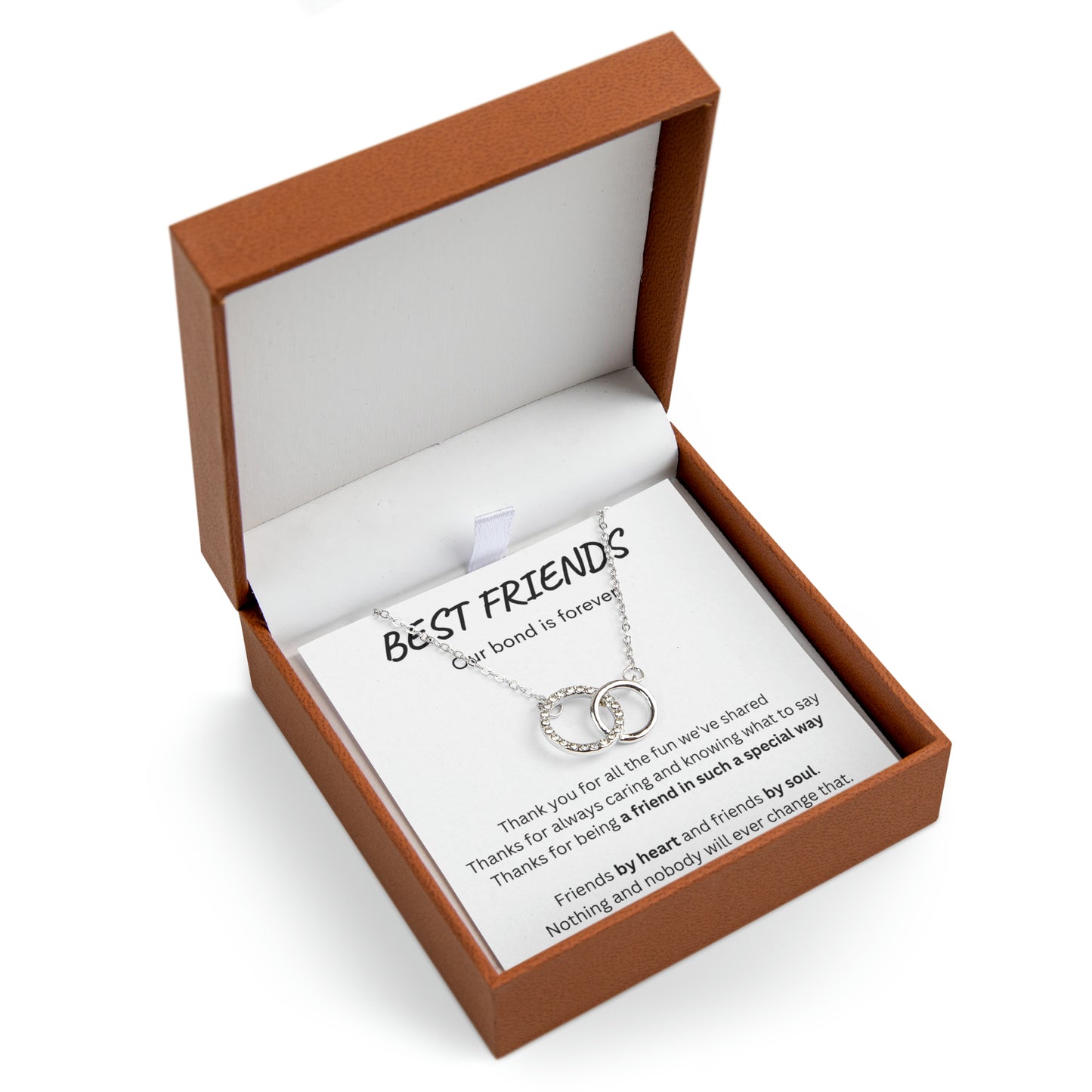 Our Bond Is Forever, Best Friends, Interlocking Circles Necklace