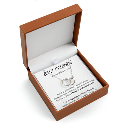 Our Bond Is Forever, Best Friends, Interlocking Circles Necklace