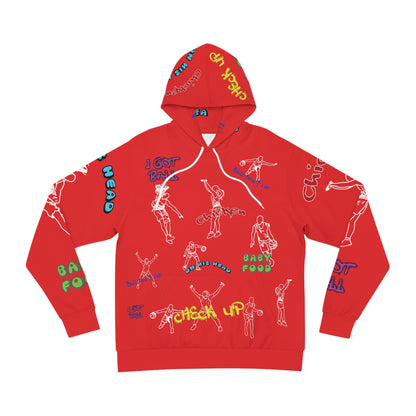 Baller Talk That Talk All-Over-Print Fashion Hoodie - Red