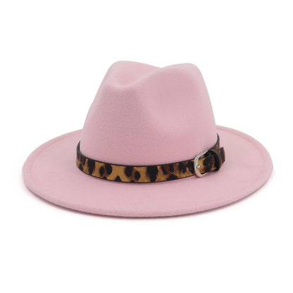 Fedora hat -  Leopard Belt