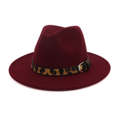 Fedora hat -  Leopard Belt