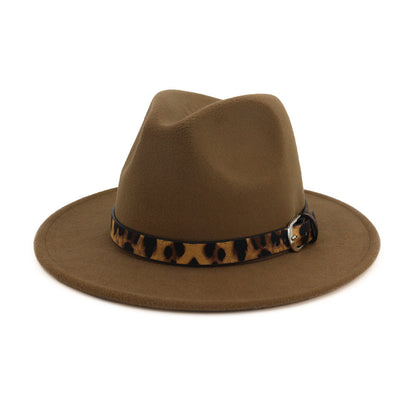 Fedora hat -  Leopard Belt