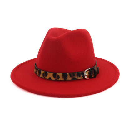 Fedora hat -  Leopard Belt