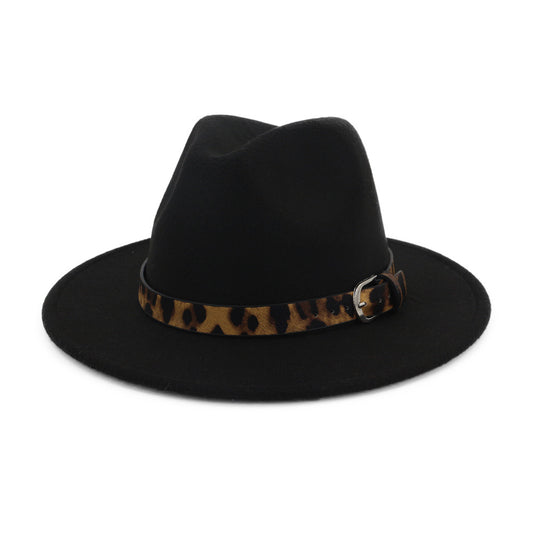 Fedora hat -  Leopard Belt