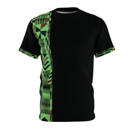 Kente African Print T-Shirt - Green