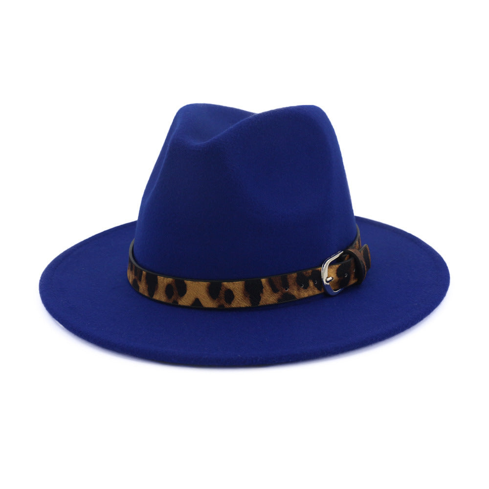 Fedora hat -  Leopard Belt