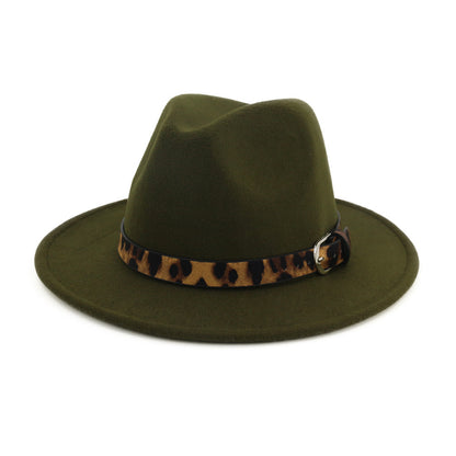 Fedora hat -  Leopard Belt