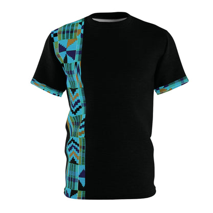 Kente African Print Deluxe Top - Turquoise