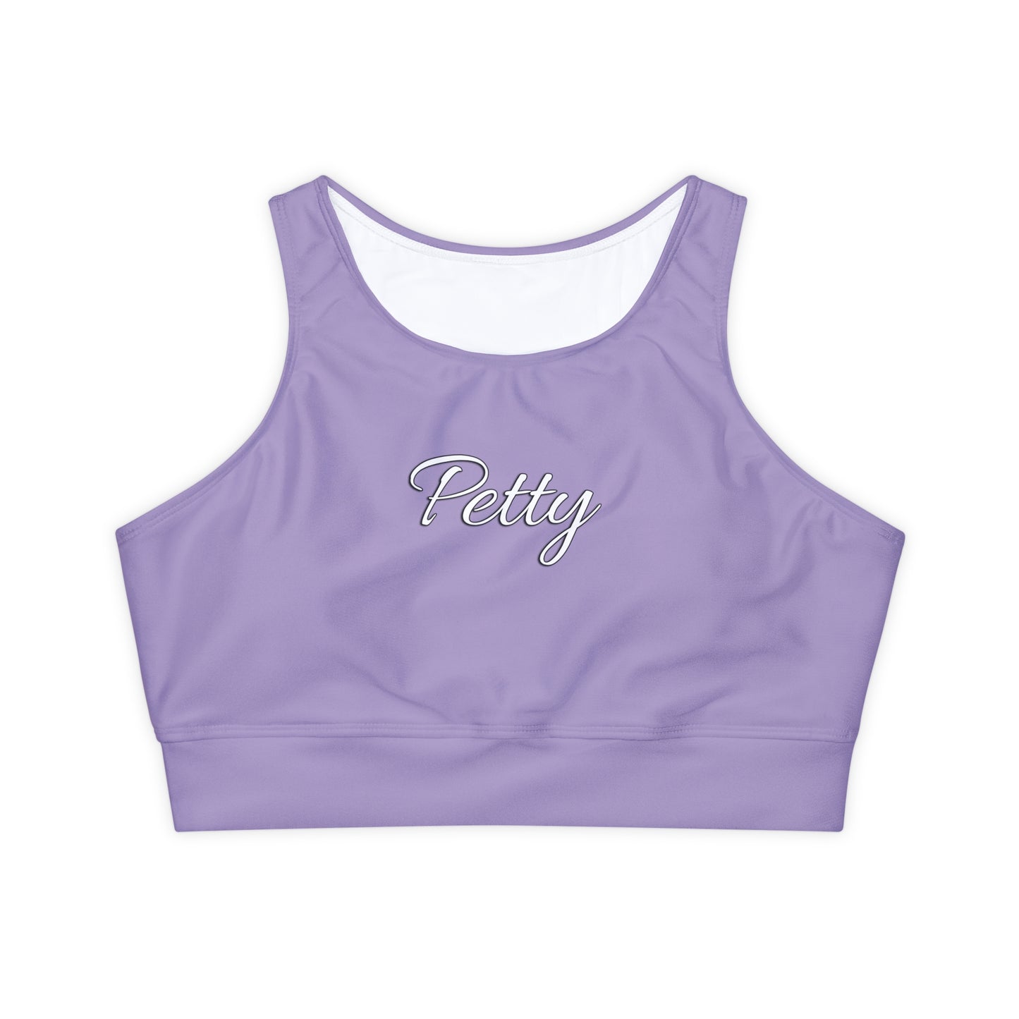 Petty Sports Bra Fully Lined with Removable Cups - Lilac