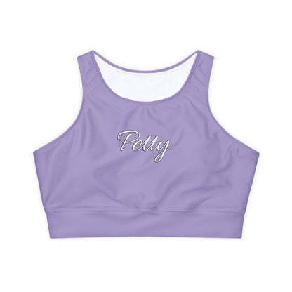 Petty Sports Bra Fully Lined with Removable Cups - Lilac