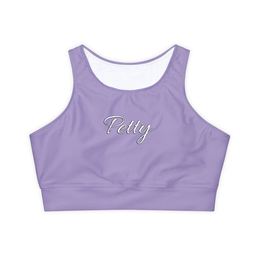 Petty Sports Bra Fully Lined with Removable Cups - Lilac