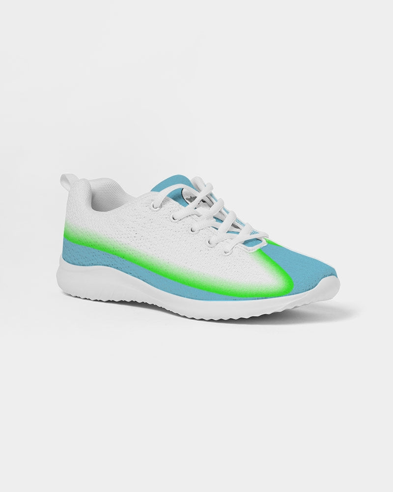 Widow's Peak Pillow Sneakers for Women - Blue and Neon Green