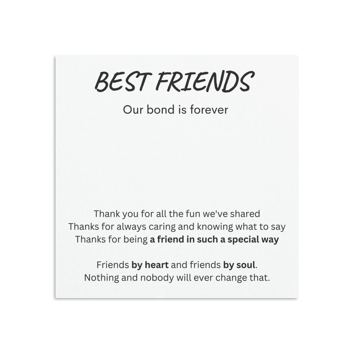 Our Bond Is Forever, Best Friends, Interlocking Circles Necklace