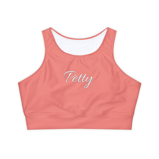 Petty Sports Bra Fully Lined with Removable Cups - Salmon