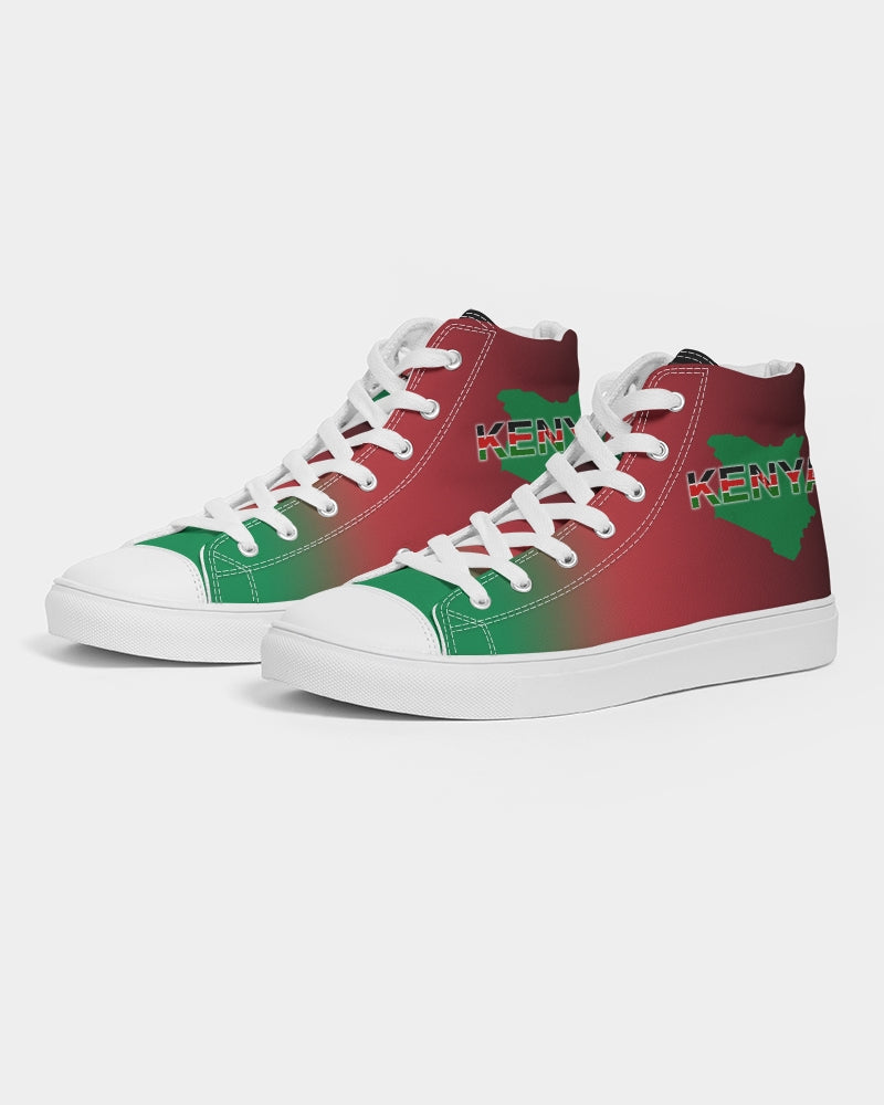 Kenya Flag Women's Hightop - White