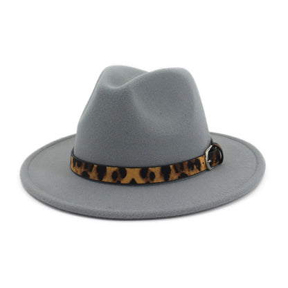 Fedora hat -  Leopard Belt