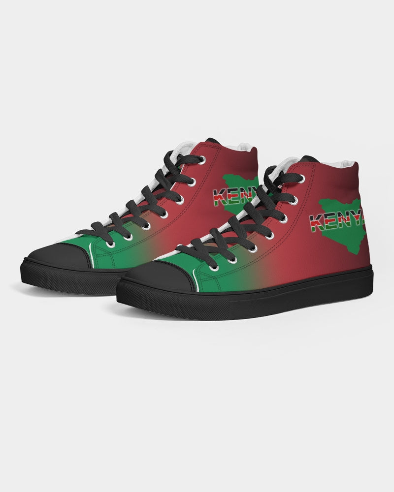 Kenya Flag Women's Hightop  - Black