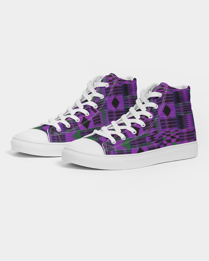 Custom Kente Sneakers - Purple