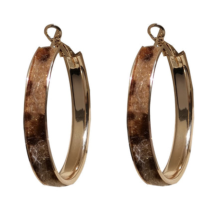 Leopard Print Hoop Earrings