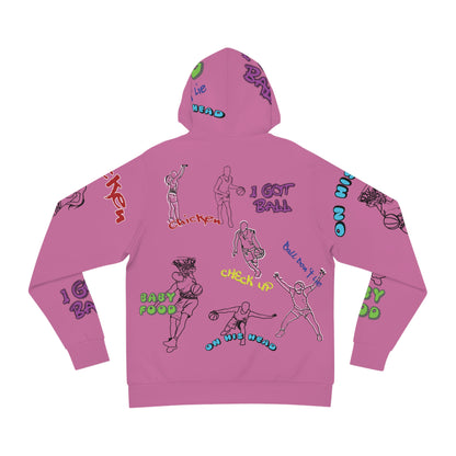 Baller Talk That Talk All-Over-Print Fashion Hoodie - Pink