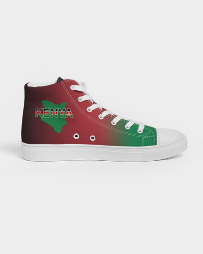 Kenya Flag Women's Hightop - White