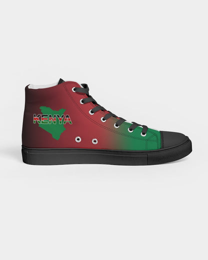 Kenya Flag Women's Hightop  - Black