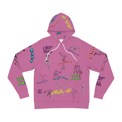 Baller Talk That Talk All-Over-Print Fashion Hoodie - Pink