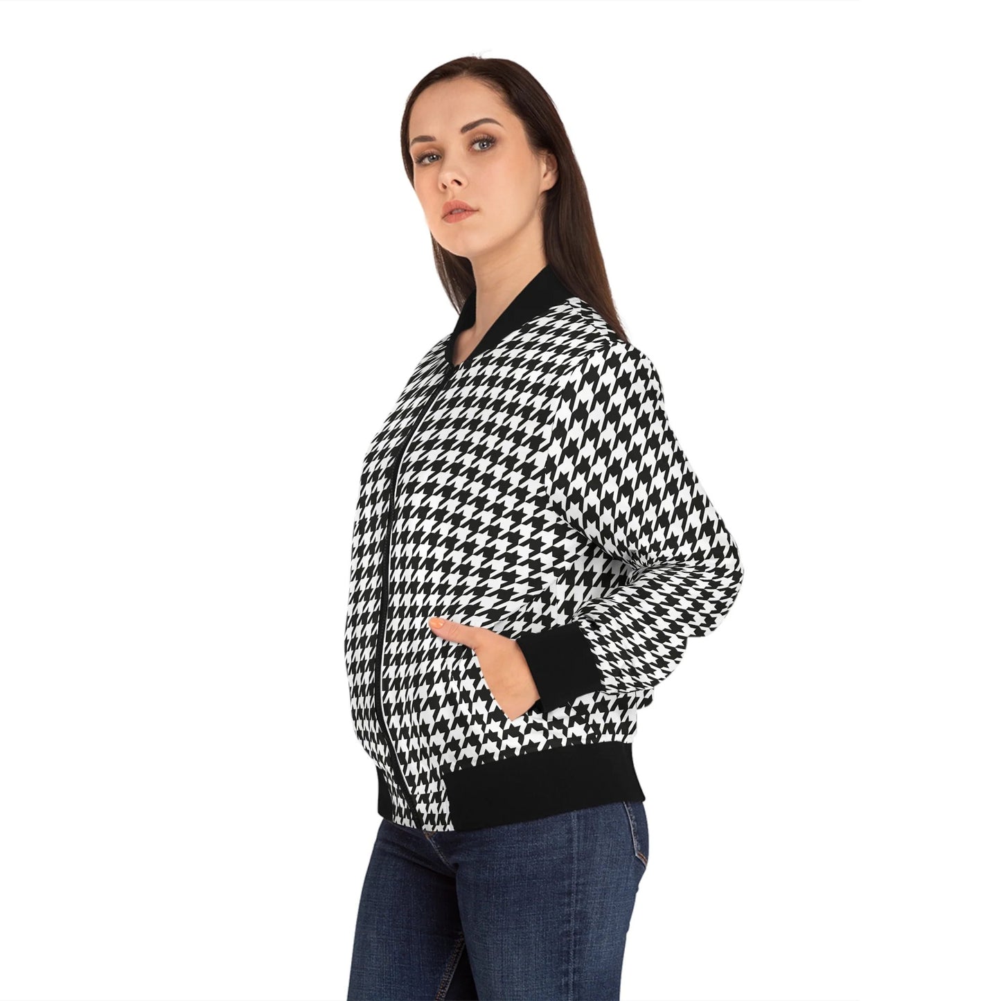 Bomber Jacket - Houndstooth