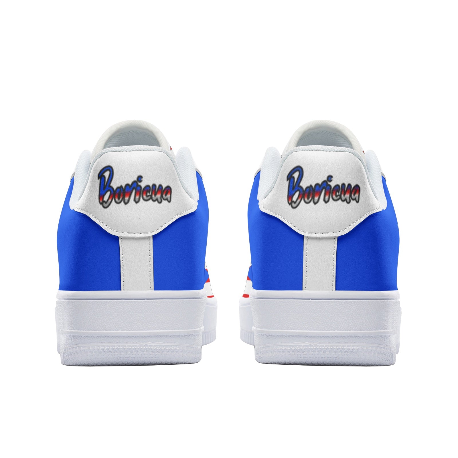 Puerto Rico sneakers heel view Boricua pride detail