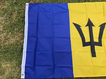 Barbados Flag  (3ftx5ft) *free shipping*