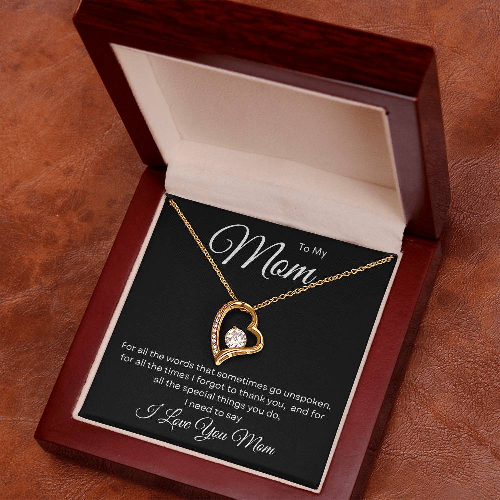 To My Mom Necklace Forever Love Necklace