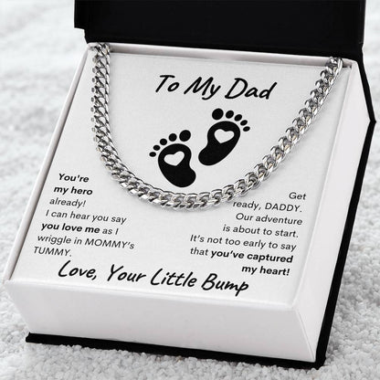 Daddy To Be Keepsake Gift, From Baby Bump, New Father, Father To Be ,Expectant Dad, First Father's Day for New Dad, Ultrasound Present