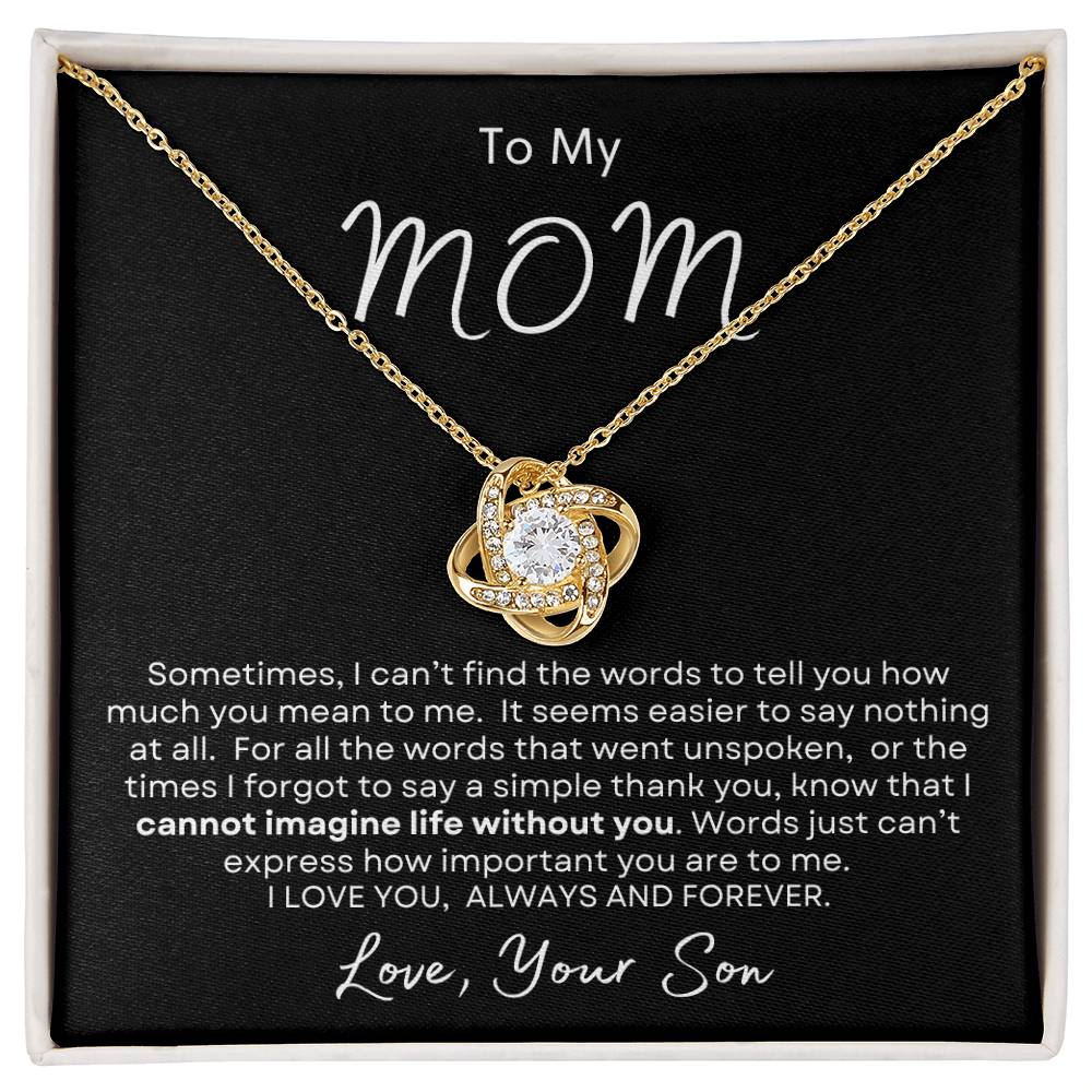 To My Mom Necklace, Mama, Gift From Son For Birthday, I Love Mom Mother Day Gift