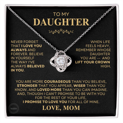 Beautiful Gift for Daughter From Mom - "I Love You Always And Forever"