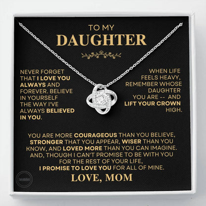 Beautiful Gift for Daughter From Mom - "I Love You Always And Forever"