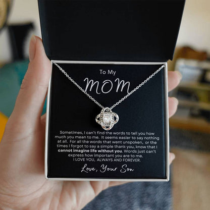 To My Mom Necklace, Mama, Gift From Son For Birthday, I Love Mom Mother Day Gift